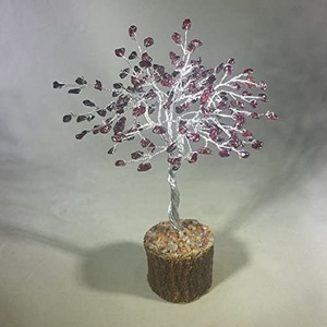 Árbol DE LA VIDA Granate natural Árbol de viruta de piedras preciosas con 150 piedras Árbol de la vida de cristal Decoración para regalos de decoración - Product Image 2