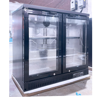 Refroidisseur de banc de barre de réfrigérateur d'affichage d'alcool commercial refroidi par ventilateur petit congélateur de boisson d'armoire de bière