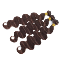 Vente en gros # 4 Bundles de Cheveux Ondulés Brun Chocolat 100% Naturels Soyeux et Doux pour Extensions de Tissage pour Salons et Usage Quotidien Féminin