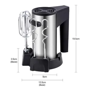 Stainless Steel <b>Kitchen</b> Egg Beater Household Handheld Electric 300W High Power 5-Speed Baking Cake Cream Mixer - Product Image 4