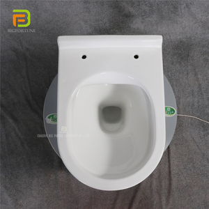<span class=keywords><strong>WC</strong></span> <span class=keywords><strong>suspendu</strong></span> mural de luxe en céramique blanche durable avec siphon en P - Product Image 3