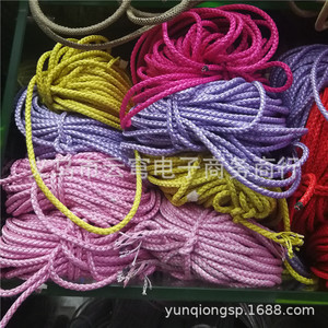 Cordon de bijouterie en PU tressé, 6 mm, rond, en similicuir, pour sacs, vente en gros, origine Yiwu - Product Image 2