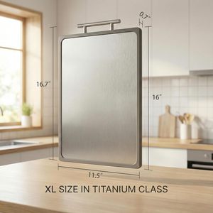Tabla de Cortar de Madera de Nogal Personalizada para Cocina, Doble Cara, Acero Inoxidable 304, Ecológica, Antibacteriana, Apta para Lavavajillas - Product Image 2