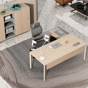 Modern Classic L-Shape Executive Office <b>Desk</b> Convertible Manager <b>Table</b> Wooden Modular Workstation Furniture Panel Office Manager - Product Image 1