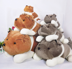 Adorable Almohada de Peluche de Bulldog de Algodón, Suave y Linda, Juguete de Animales para Dormir para Niños, Decoración del Hogar, Regalo de Juguete de Peluche de Dibujos Animados de Navidad - Product Image 2