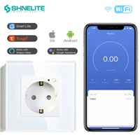 Prise murale intelligente Wi-Fi 1 gang norme UE, modèle 2026, la plus vendue, contrôle via l'application Tuya, interrupteur intelligent pour la maison connectée