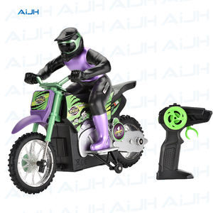 AiJH 1:18 Moto RC Radiocommandée Jouets Modèles de loisirs 2.4G 4 canaux 15 km/h Moto télécommandée - Product Image 1