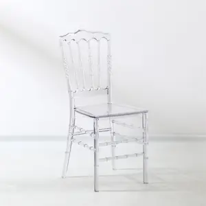 Chaise de casamento para noiva e noivo, cadeiras transparentes de plástico para casamento, noiva e noivo