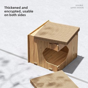 Cuccia per Gatti di Lusso Leggero, a Doppio Strato, Chiusa, in MDF, Adatta come Arredamento - Product Image 3