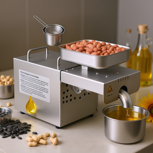 Máquina Prensa de Aceite D0100HADZSA de Acero Inoxidable, Automática, 750W, Extractor de Aceite de Cacahuete, Grado Comercial, Prensado en Frío y Caliente - Product Image 2