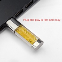 Mode Transparent luxe cristal haute vitesse métal USB clé USB personnalité créative cadeau de voiture de mariage en gros clé USB