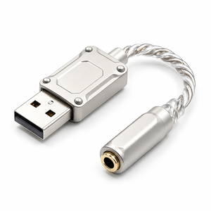 อะแดปเตอร์เสียง USB ขนาด 11 ซม. เป็น 3.5 มม. 32 บิต 384 กิโลเฮิรตซ์ ไฮเรส DAC การ์ดเสียงภายนอก อะแดปเตอร์แจ็คหูฟังไมโครโฟน USB สำหรับพีซี แล็ปท็อป เกมมิ่ง - Product Image 2