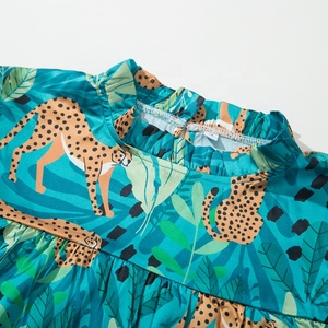 Abiti personalizzati all'ingrosso da donna girocollo manica lunga ghepardo giungla abiti Casual di media lunghezza abiti da donna - Product Image 2