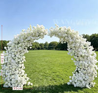 Arche de fleurs artificielles pour mariage, arrangement de fond avec fleurs en soie et support pour décoration de mariage, arche de fleurs artificielles
