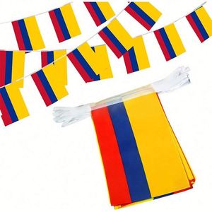 Custom Colombia Colombian Rectangle <b>Small</b> String Mini Flag Pennant Banner for Country Decorations - Product Image 4
