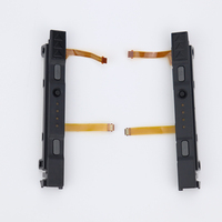 Rakitan rel plastik kanan kiri lengkap dengan kabel fleksibel untuk Slider Joy-con sakelar NS dengan kabel fleksibel