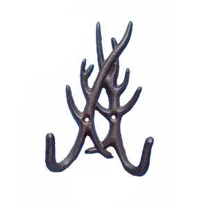 欧美风格家居装饰品铸铁鹿角壁挂铸铁衣钩