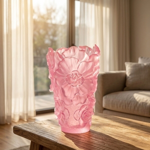 Vase en verre émaillé de style LiuLi, inspiré des créateurs, pour une <span class=keywords><strong>d</strong></span>écoration élégante et brillante du salon, idéal pour les arrangements floraux. - Product Image 2