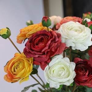 ZY2054ผ้าไหมเทียม3หัว zuoyi loulian ดอกไม้ milleuca สำหรับงานแต่งงาน - Product Image 3