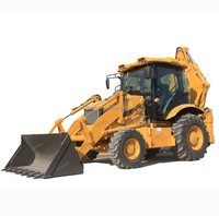 Schwerer Kleiner Garten-Traktor mit Frontlader und Heckbagger 15-26 Bagger-Radlader