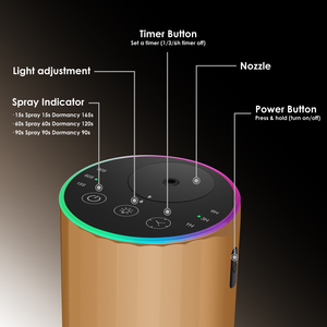 2025 스마트 무선 네뷸라이징 디퓨저 컬러풀 라이트 LED 메탈 테이블탑 아로마 가습기 휴대용 5-20ml 무수 에센셜 - Product Image 6
