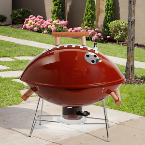 14.5 da calcio in acciaio ''griglia <span class=keywords><strong>per</strong></span> barbecue verniciata fumatore 45*29.5cm Area cottura 50.5*32.5*15cm ciotola in metallo pieghevole in carbonio - Product Image 4