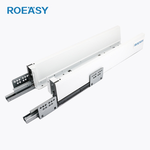 Kim loại ngăn kéo hộp với undermount trượt cho nhà bếp trượt ngăn kéo mở rộng đầy đủ Quadro kênh <span class=keywords><strong>Runner</strong></span> mềm đóng - Product Image 3