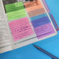 Able S3007 matériau PET transparent de haute valeur auto-adhésif Logo personnalisé bloc-notes bloc-notes collant pour le bureau des étudiants