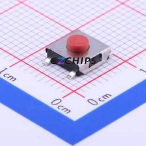TS-1157-B-B Tactile Switch SMD-4P,6.2x6.2mm Switch Single Pole Single Throw Round Button 1.6N Vertical Mount - Product Image 1