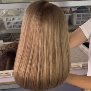 Starose Ingrosso <span class=keywords><strong>Topper</strong></span> per Capelli Umani da Donna, Capelli Vergini Europei Annodati a Mano, Base in Seta con Chiusura Frontale in Pizzo, Parrucca <span class=keywords><strong>Topper</strong></span> - Product Image 2