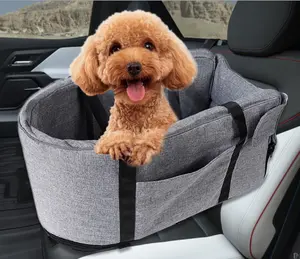 Petdom Center Console Dog Car Seat for Small Pets Portable and Washable Center Console Dogs and Cats Car Seat