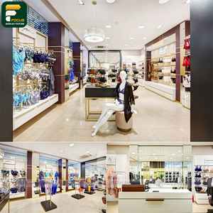 Modern Luxury Apparel Boutique <b>Display</b> Rack Fashion <b>Cabinet</b> <b>Wall</b> Shelf Checkout Counter Unit - Product Image 6