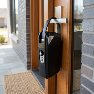 Travel Money Safe Box Combination <b>Lock</b> <b>Portable</b> Mini Security Case with Handle for Indoor Outdoor Use - Product Image 4