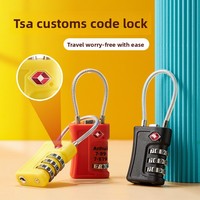 Cadenas à combinaison multicolore compatible TSA avec câble en acier et mot de passe pour casier de gym, modèle 716, origine Chine