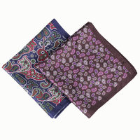 33*33 CM personnalisé numérique imprimé Hanky microfibre fabrication costume accessoires 100% Polyester poche carré