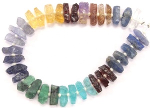 พลอยธรรมชาติหลากหลายชนิด 36 ชิ้น รูปทรงไม่สม่ำเสมอ ระยิบระยับ หินดิบ ไม่ผ่านการบำบัด เกรด AAA รับรองโดยบุคคลที่สาม ขนาด 5x10-6x11 มม. - Product Image 4