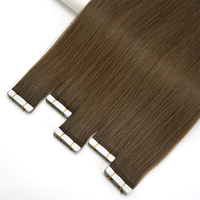 Extensions à bandes adhésives en cheveux humains, double épaisseur, vierges russes, avec trame invisible, pour la vente en gros, fournisseurs d'extensions de cheveux naturels