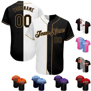 Maillots de baseball à col en V personnalisés pour hommes, chemises de softball personnalisées pour jeunes, uniforme d'équipe sportive cousu et boutonné - Product Image 1