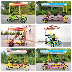 <strong>Park</strong> Seaside <strong>Cycling</strong> Fashion Family 4 Wheel Pedal Bike Adult Pedal Car Couple Fun Surrey Bike Tandem Bicycle for Sale - Product Image 2