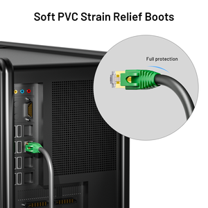 ZOERAX 100unid./Saco Protetores de Alívio de Tensão RJ45 CAT6/CAT6A/CAT7 para Conectores de Rede em Plástico Macio Verde - Product Image 3