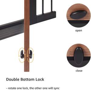 Barrière <span class=keywords><strong>de</strong></span> sécurité <span class=keywords><strong>pour</strong></span> animaux <span class=keywords><strong>de</strong></span> compagnie en bois réglable avec fermeture automatique <span class=keywords><strong>pour</strong></span> une utilisation à domicile en intérieur - Product Image 4