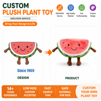 Peluche personnalisée en forme de fruit, oreiller pastèque mignon, jouets en peluche super personnalisés pour enfants EN71