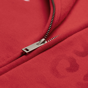 Sudadera con capucha para hombre personalizada, con cremallera, estampado de leopardo teñido liso, logo bordado con efecto desgastado, corte holgado y extragrande, de algodón pesado de 345 g/m² - Product Image 6