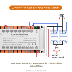 AC100-450V 16 Channel Wireless <strong>Remote</strong> Relay Controller Quick <strong>Wiring</strong> for Motor Lighting Automation Equipment - Product Image 4