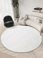 Tapis tressé en laine blanche tissée à la main