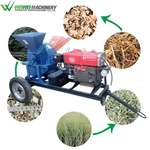 Weiwei shredder chips coconut shell husk chips palm tree wood crusher machine good price wood chipper