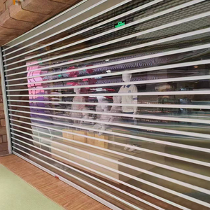 <span class=keywords><strong>Porte</strong></span> à enroulement transparente commerciale en cristal, design graphique moderne en plastique, isolation thermique, <span class=keywords><strong>porte</strong></span> verticale - Product Image 3