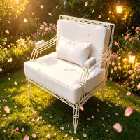 Ensemble de canapés en tissu avec structure en fer torsadé, fauteuil individuel et canapé 3 places, style Mid-Century Modern, mobilier de salon pour salle de sport, centre commercial, villa, vente en gros