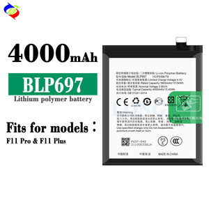 Eccellente <span class=keywords><strong>batteria</strong></span> del <span class=keywords><strong>telefono</strong></span> originale full <span class=keywords><strong>mah</strong></span> BLP697 4000mAh per oppo F11 PRO/F11 Plus <span class=keywords><strong>batteria</strong></span> ricaricabile ai polimeri di litio - Product Image 2