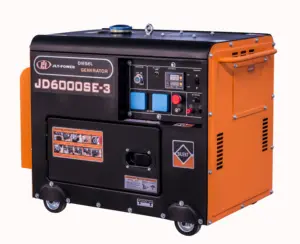 Generator diesel kedap suara pendingin udara 5kw 5kva untuk penggunaan di rumah